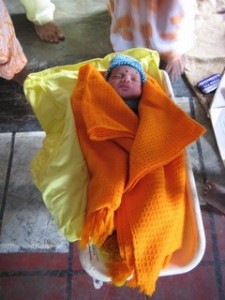 File photo (a newborn being weighed): Photographer-Aishwarya Pillai