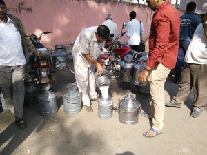 Milk Distributor in Pune, Maharashtra. Source: (Flickr) Vinay Kumar, IFPRI