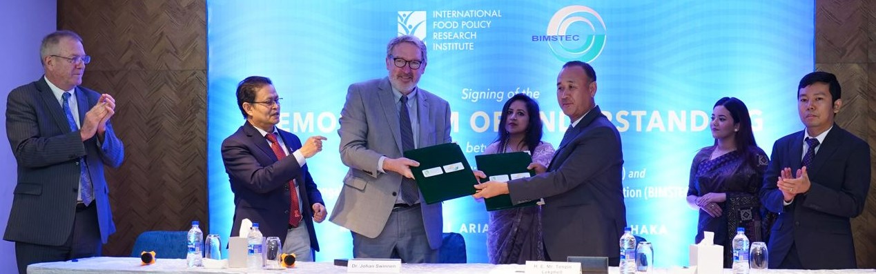 IFPRI-BIMSTEC Secretariat formalize partnership to promote  sustainable and inclusive food systems transformation